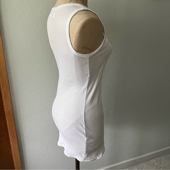 BAPE Women's sz S White Long Ribbed Tank Top Red Bapesta Star Bathing Ape Japan - Picture 3 of 10